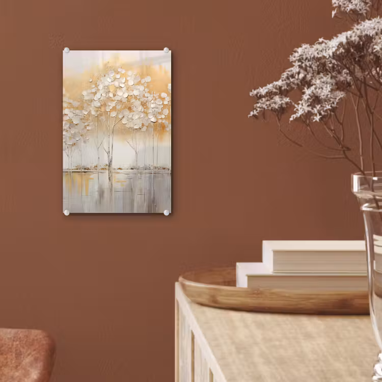 Glas schilderij - Bomen - Kunst - Acryl - Natuur — 6