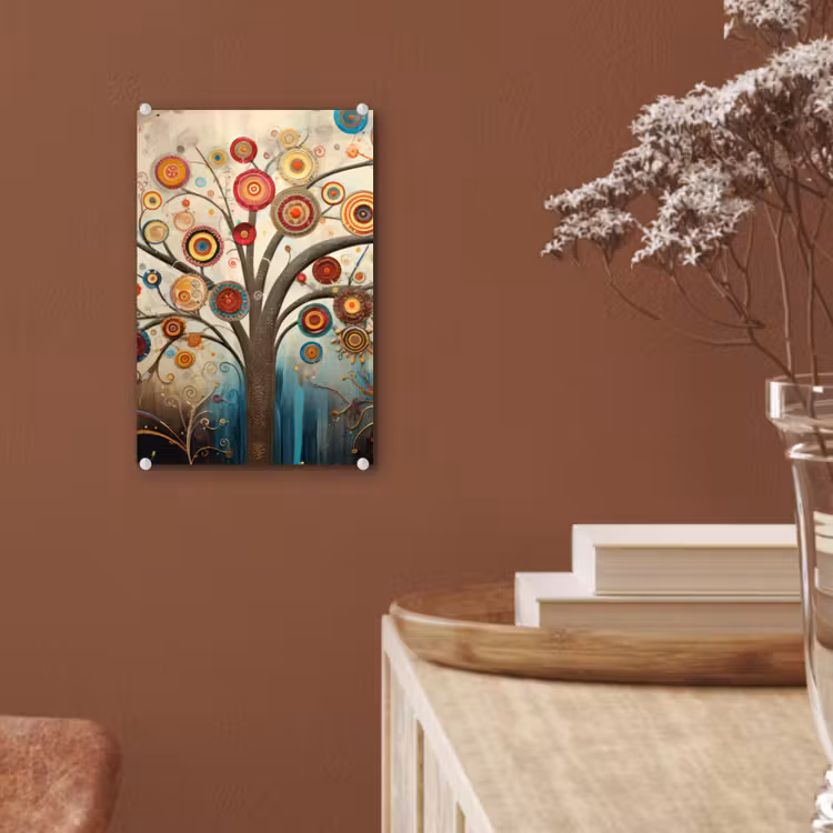 Glas schilderij - Boom - Tree of life - Kleur — 6