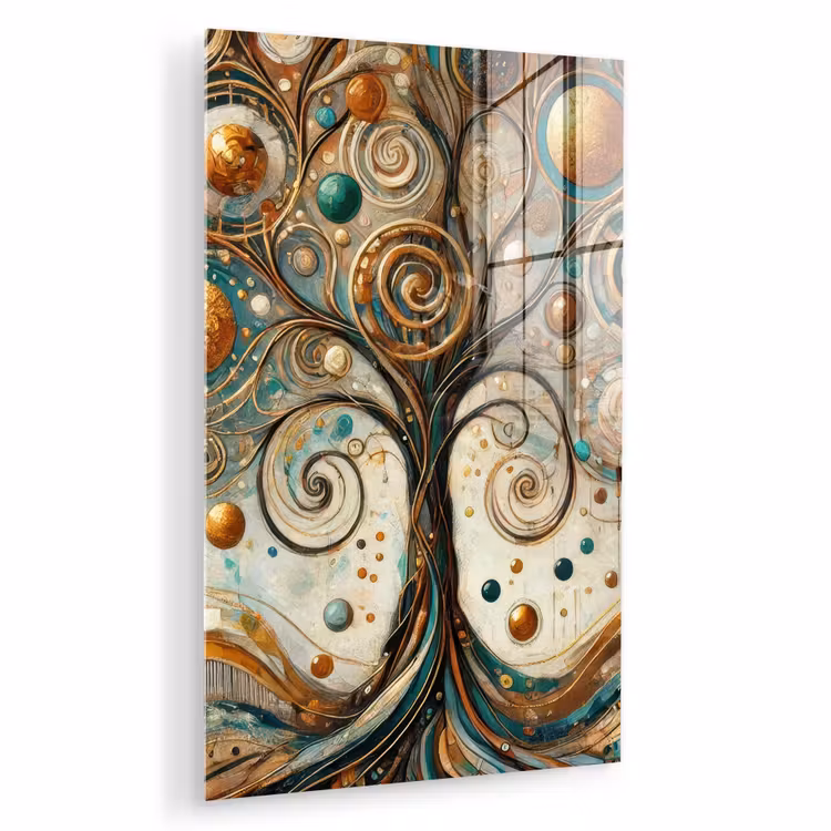Glas schilderij - Levensboom - Boom - Abstract - Modern — 1
