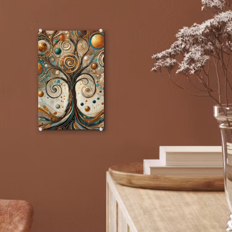 Glas schilderij - Levensboom - Boom - Abstract - Modern — 6