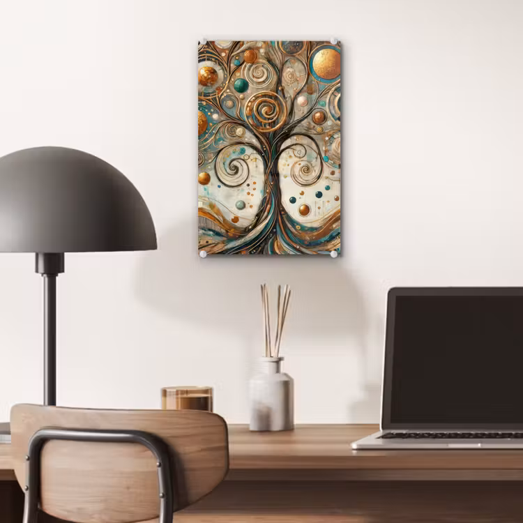 Glas schilderij - Levensboom - Boom - Abstract - Modern — 7