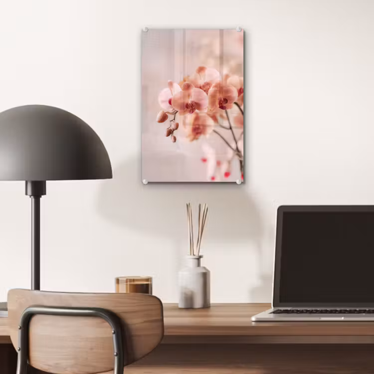 Glas schilderij - Orchidee - Bloemen - Roze - Bloemblaadjes — 7