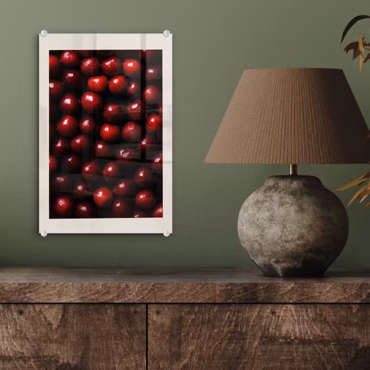Glas schilderij - Kersen - Rood — 4