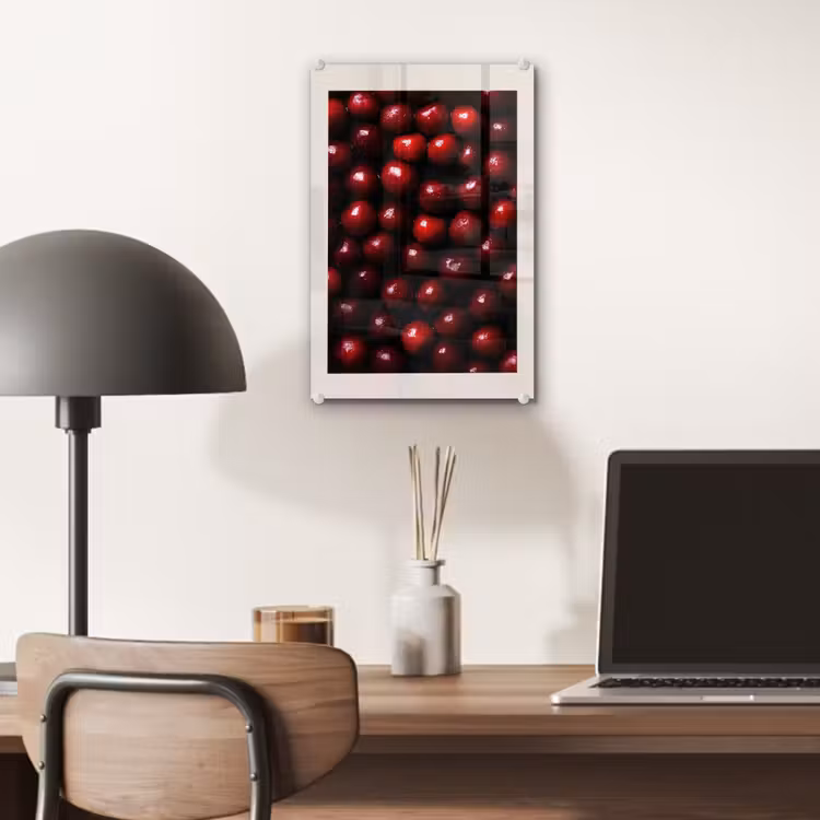 Glas schilderij - Kersen - Rood — 7