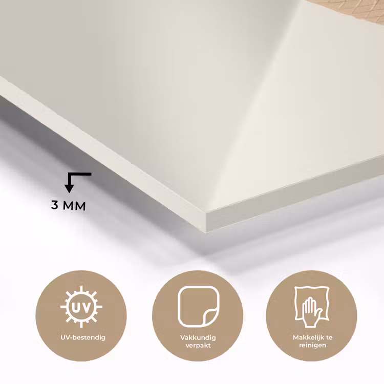 Glas schilderij - Minimalistisch - Schepijs - Hoorntje - Beige — 3
