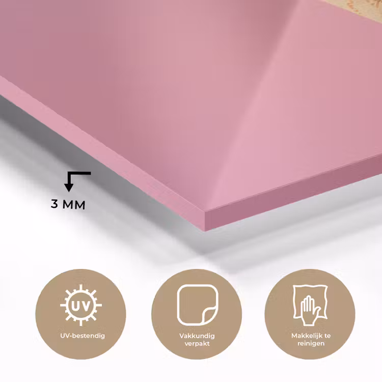 Glas schilderij - Hoorntje - Schepijs - Roze — 3