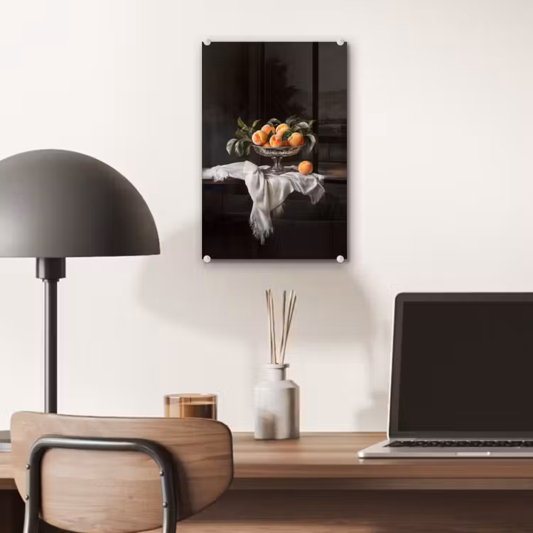 Glas schilderij - Stilleven - Perziken - Vintage — 7