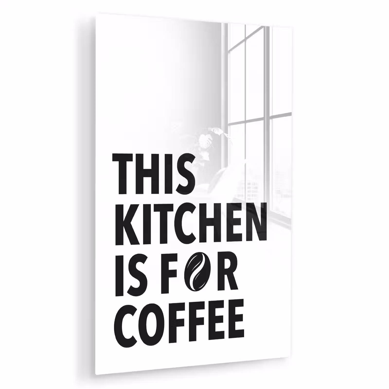 Glas schilderij - Quotes - Koffie - Bonen - Modern — 1