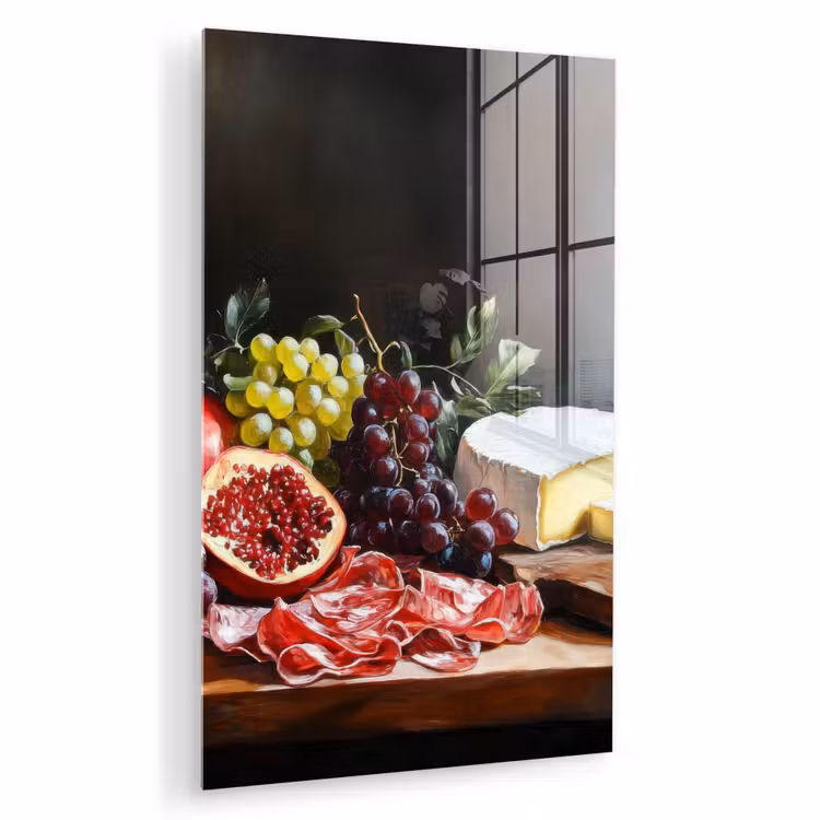 Glas schilderij - Borrelplank - Stilleven - Vintage — 1