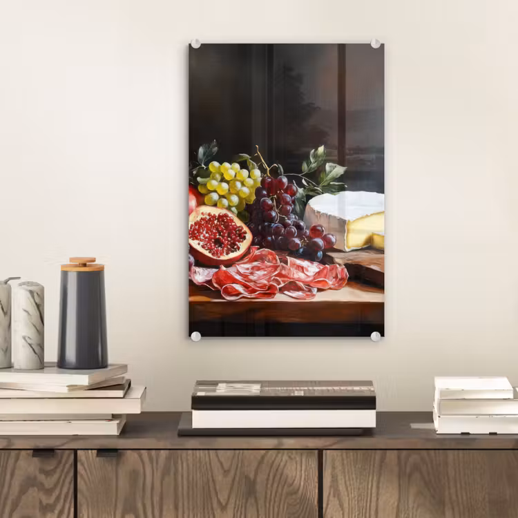 Glas schilderij - Borrelplank - Stilleven - Vintage — 2