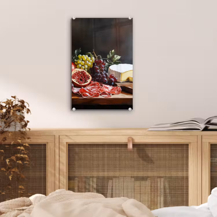 Glas schilderij - Borrelplank - Stilleven - Vintage — 5