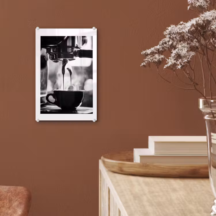 Glas schilderij - Coffee - Espresso - Koffiemachine - Kop — 6