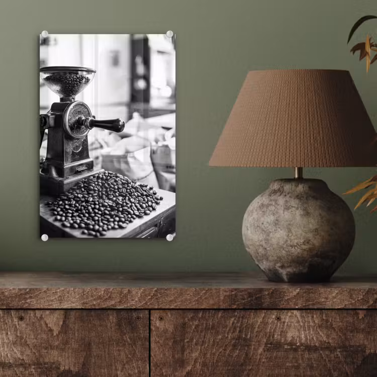 Glas schilderij - Koffiemolen - Gemalen - Vintage — 4