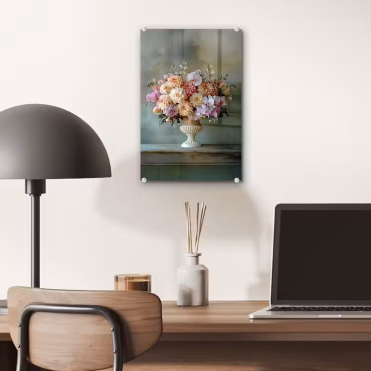 Glas schilderij - Orchidee - Boeket - Vaas - Bloemen — 7
