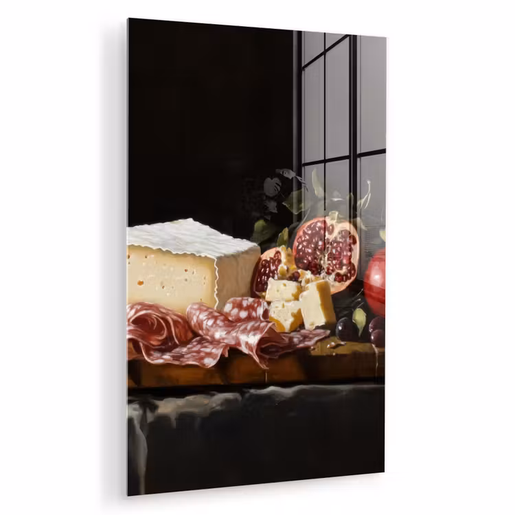 Glas schilderij - Stilleven - Vintage - Borrelplank — 1