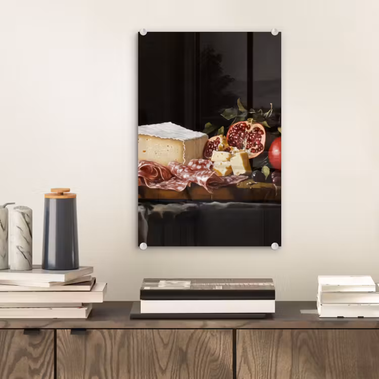 Glas schilderij - Stilleven - Vintage - Borrelplank — 2