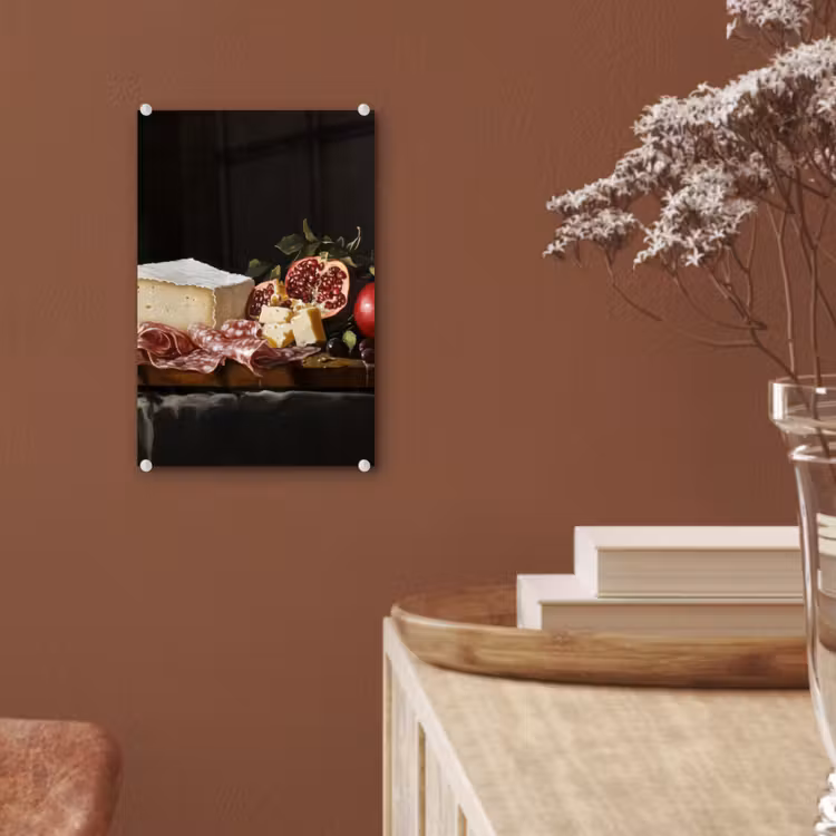 Glas schilderij - Stilleven - Vintage - Borrelplank — 6