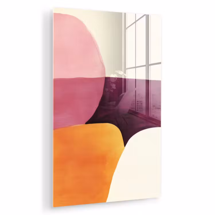 Glas schilderij - Vormen - Abstract - Kleurrijk — 1