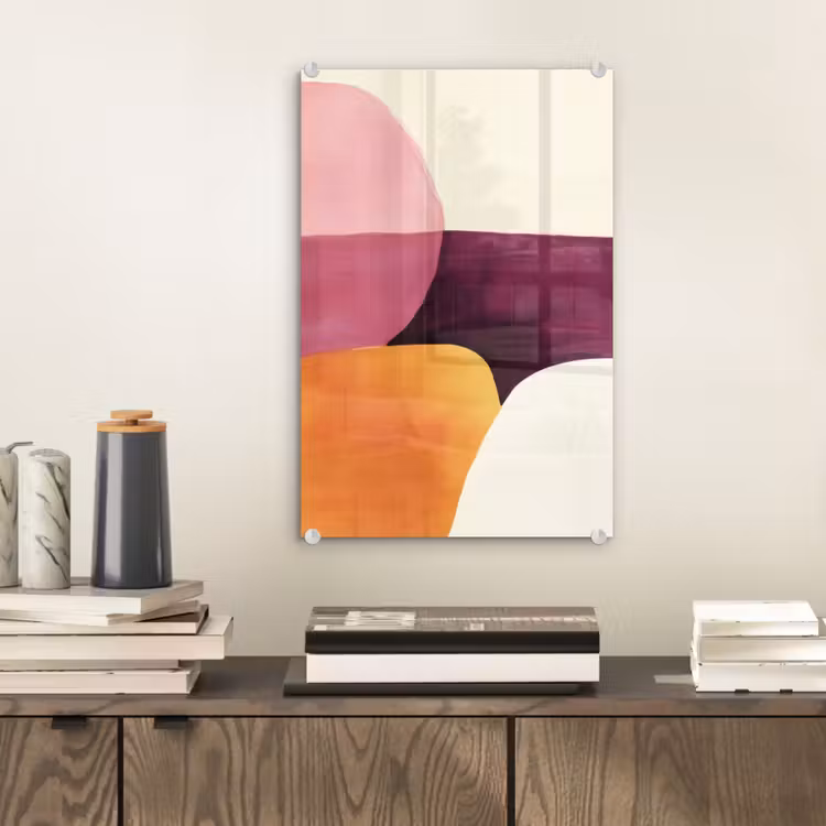Glas schilderij - Vormen - Abstract - Kleurrijk — 2