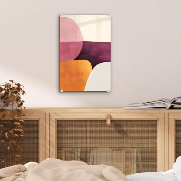 Glas schilderij - Vormen - Abstract - Kleurrijk — 5