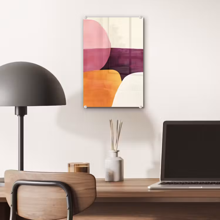 Glas schilderij - Vormen - Abstract - Kleurrijk — 7