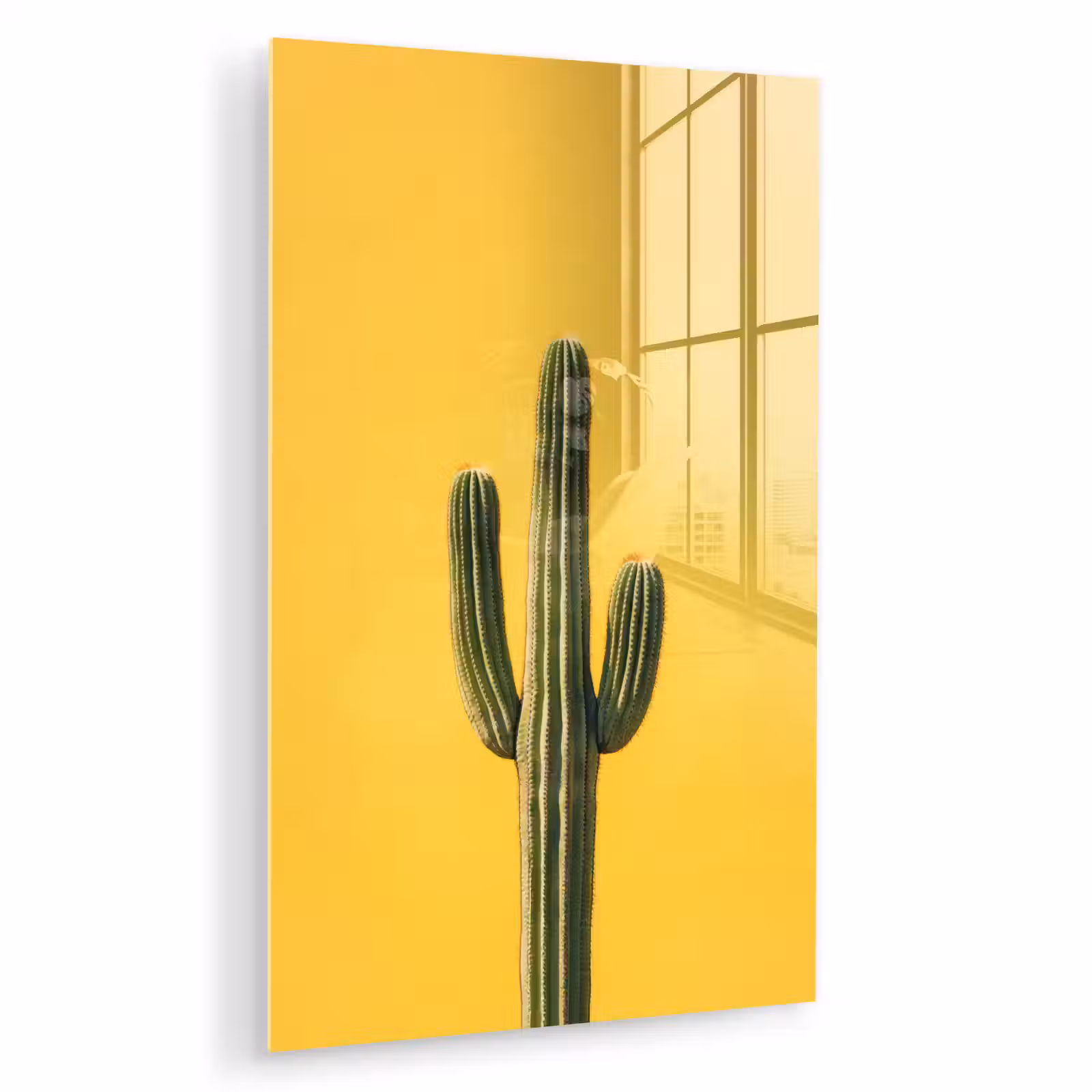 Glas schilderij - Cactus - Groen - Minimalistisch — 1