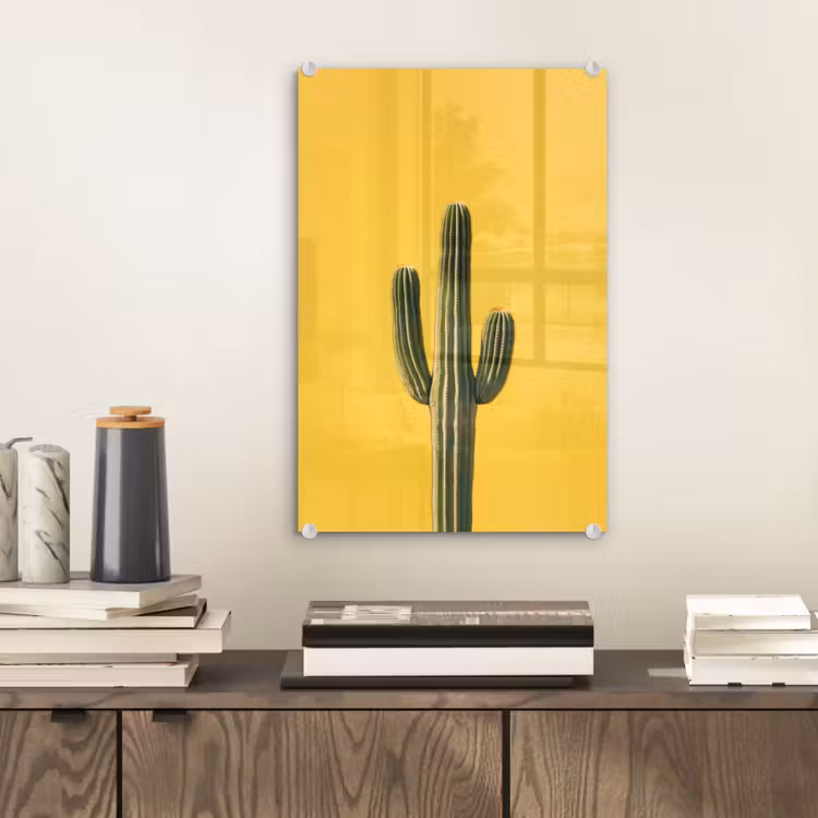 Glas schilderij - Cactus - Groen - Minimalistisch — 2