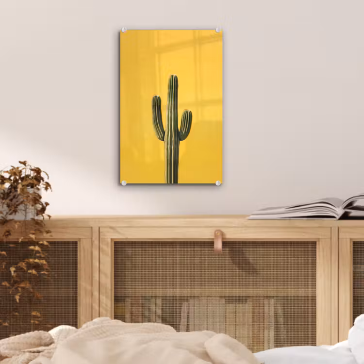 Glas schilderij - Cactus - Groen - Minimalistisch — 5