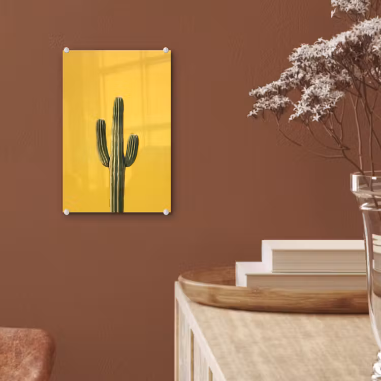 Glas schilderij - Cactus - Groen - Minimalistisch — 6