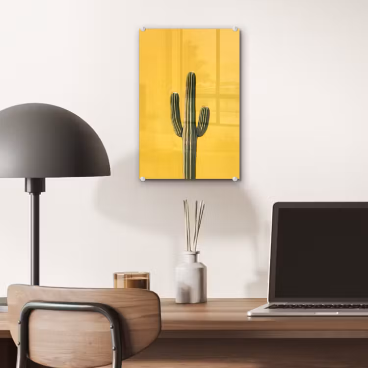 Glas schilderij - Cactus - Groen - Minimalistisch — 7