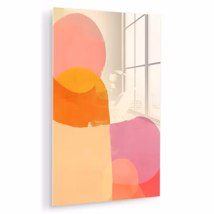 Glas schilderij - Vormen - Abstract - Kleurrijk — 1