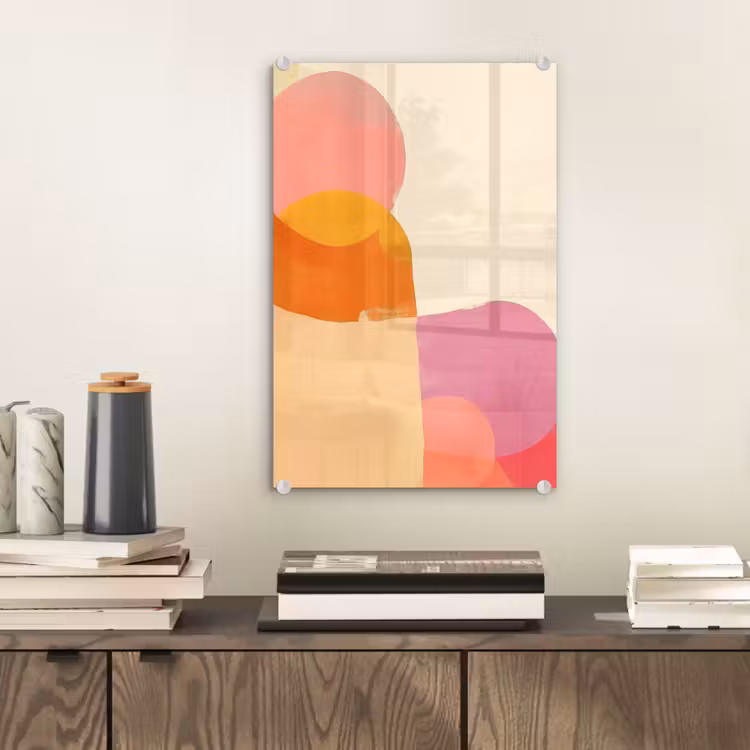 Glas schilderij - Vormen - Abstract - Kleurrijk — 2