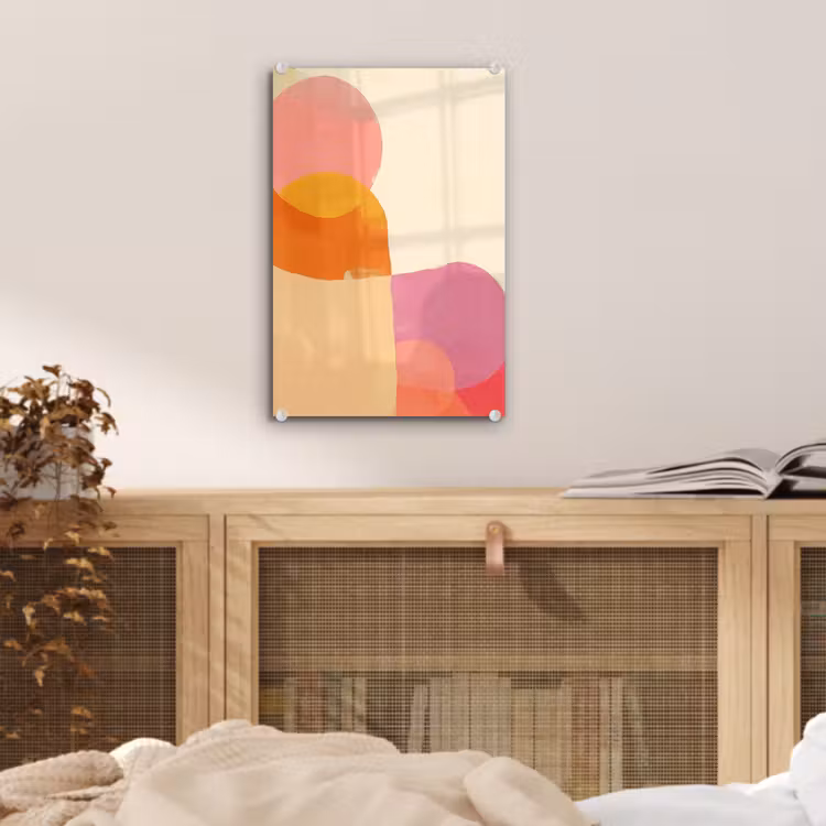 Glas schilderij - Vormen - Abstract - Kleurrijk — 5