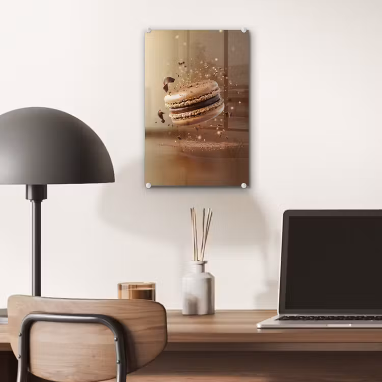 Glas schilderij - Chocolade - Macarons - Eten - Snoep — 7
