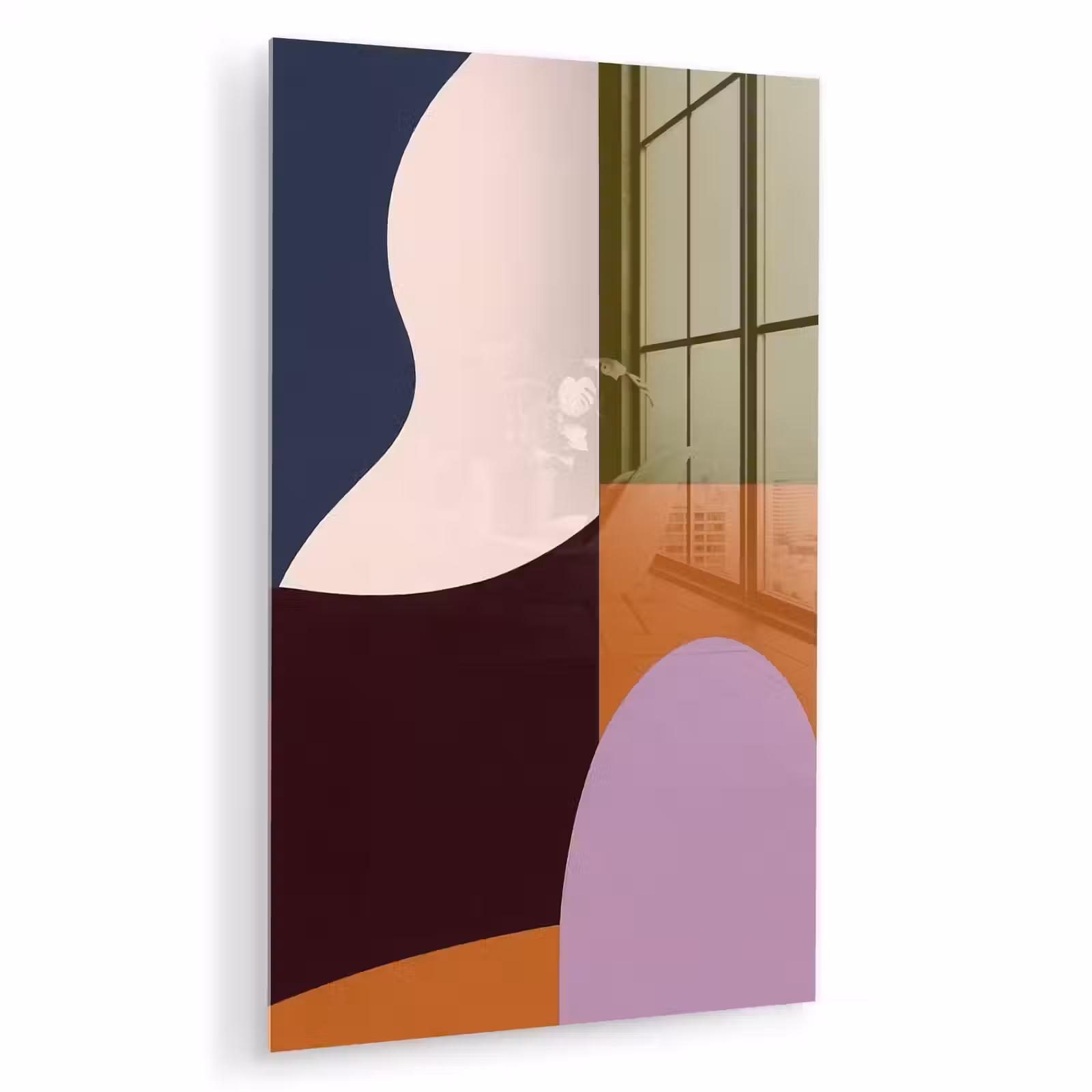 Glas schilderij - Vormen - Abstract - Kleuren - Vierkant — 1