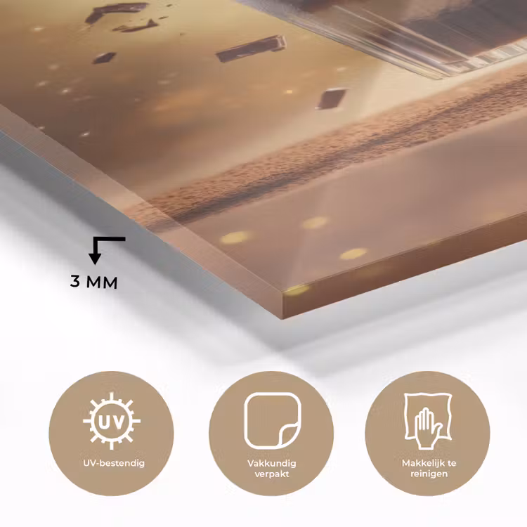 Glas schilderij - Dessert - Chocolade - Zoet - Eten — 3