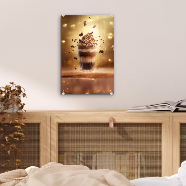 Glas schilderij - Dessert - Chocolade - Zoet - Eten — 5
