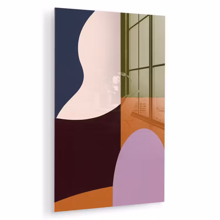 Glas schilderij - Vormen - Abstract - Kleuren - Vierkant — 1