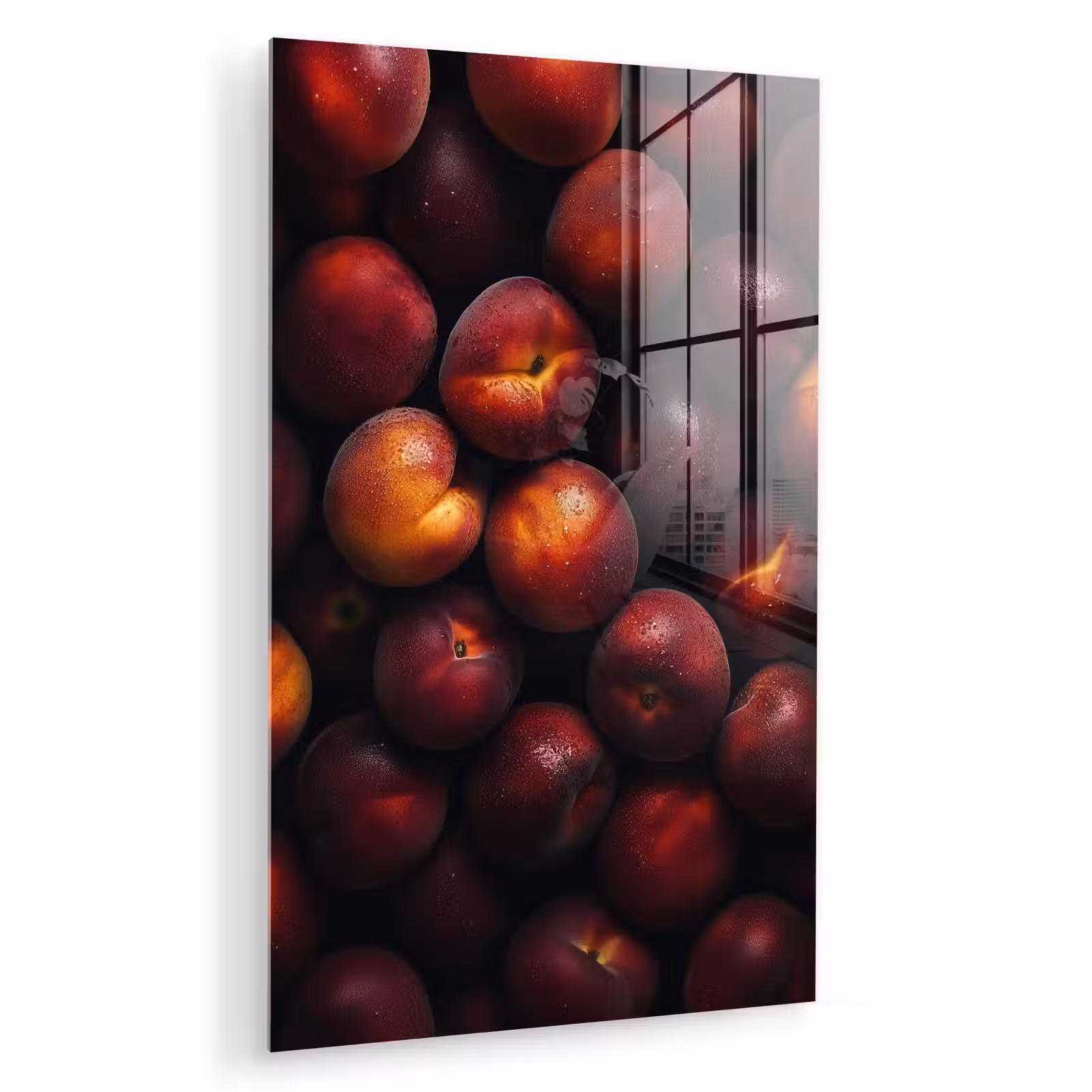 Glas schilderij - Fruit - Close up - Nectarines — 1