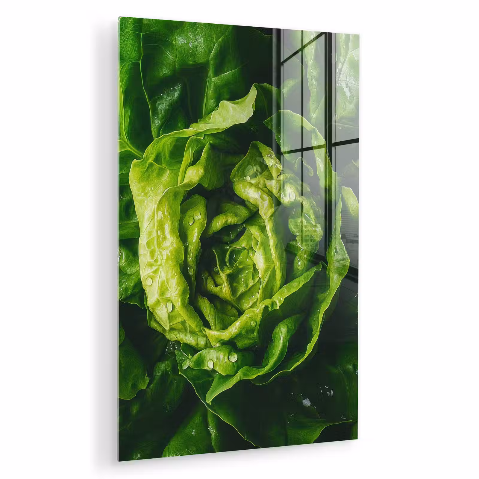 Glas schilderij - Groente - Sla - Groen — 1