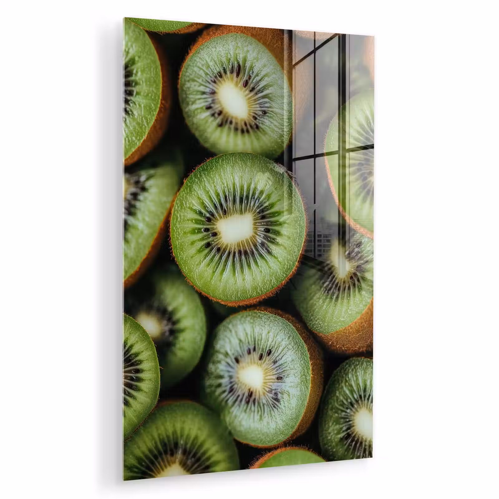 Glas schilderij - Kiwi - Fruit - Groen — 1