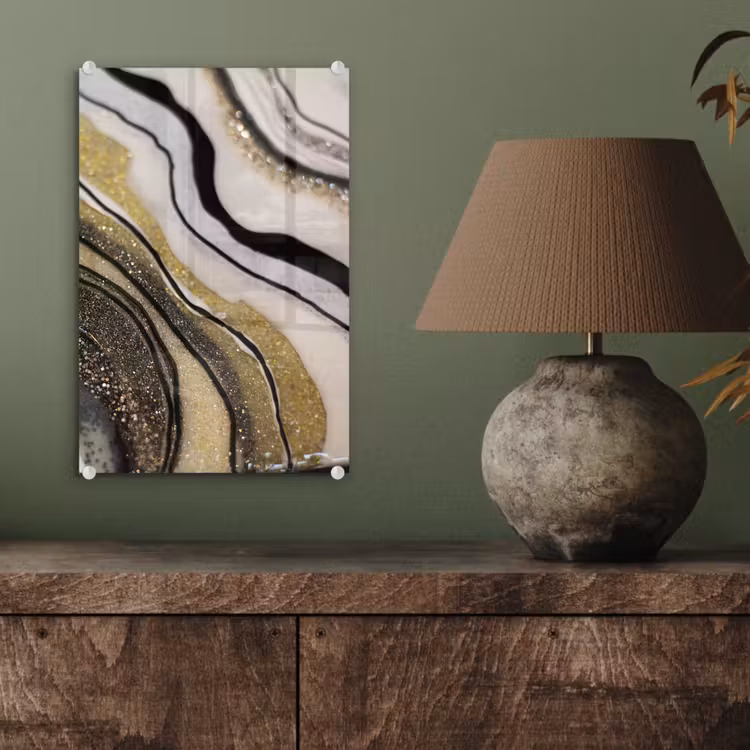 Glas schilderij - Edelsteen - Abstract - Marmer - Natuur — 3