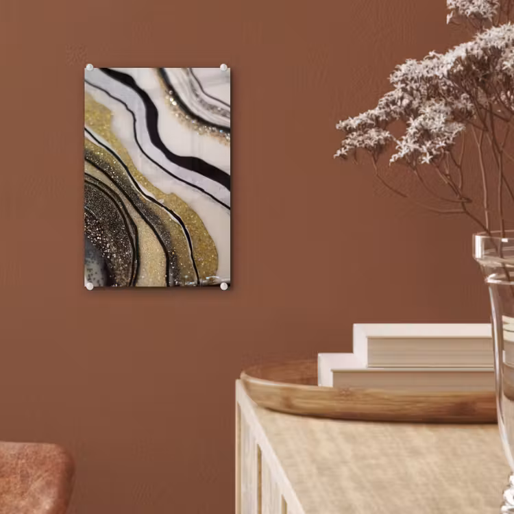 Glas schilderij - Edelsteen - Abstract - Marmer - Natuur — 5