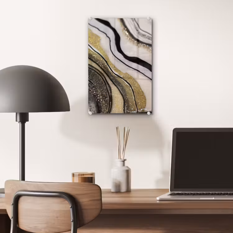 Glas schilderij - Edelsteen - Abstract - Marmer - Natuur — 6