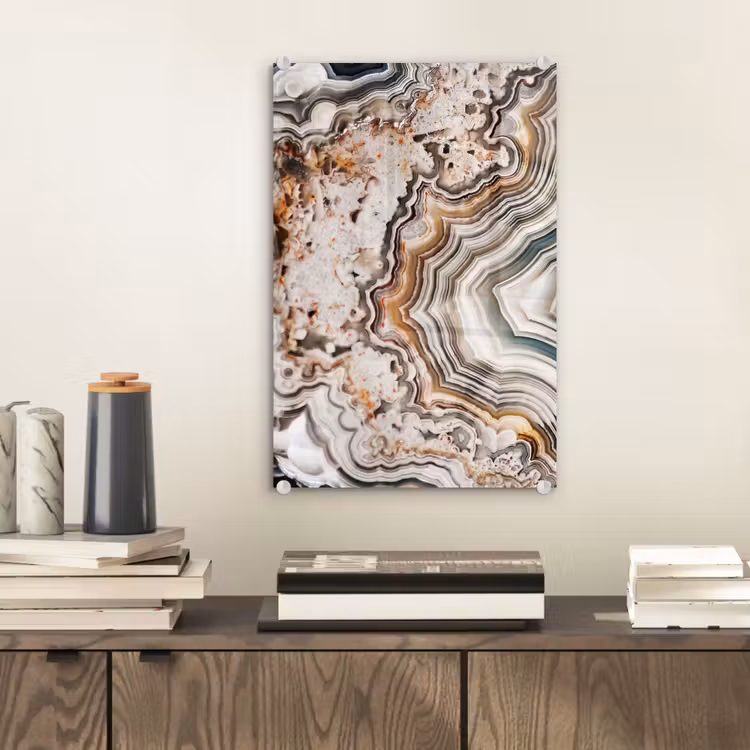 Glas schilderij - Edelsteen - Marmer - Natuur - Abstract — 1