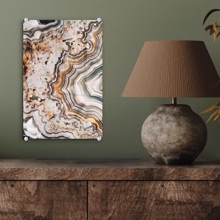 Glas schilderij - Edelsteen - Marmer - Natuur - Abstract — 3