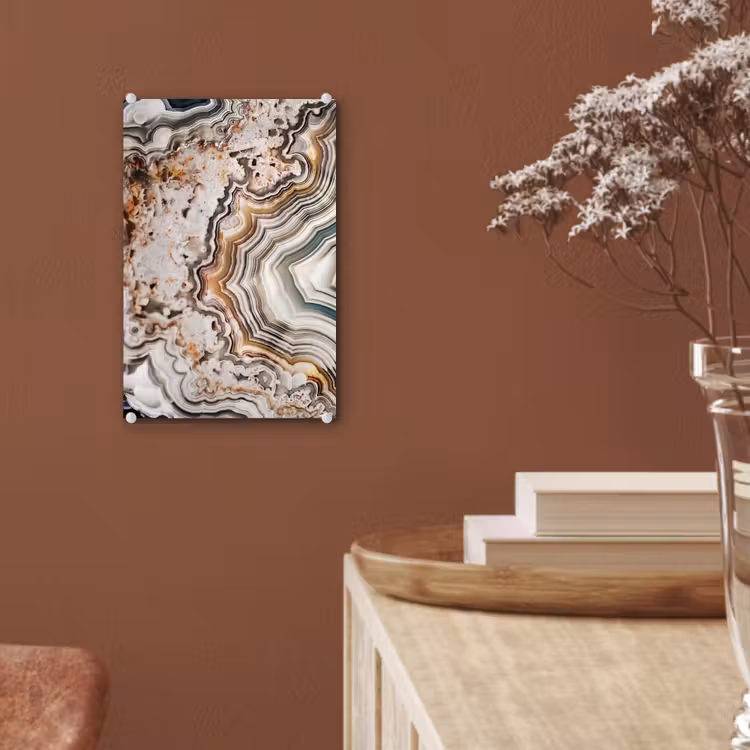 Glas schilderij - Edelsteen - Marmer - Natuur - Abstract — 5