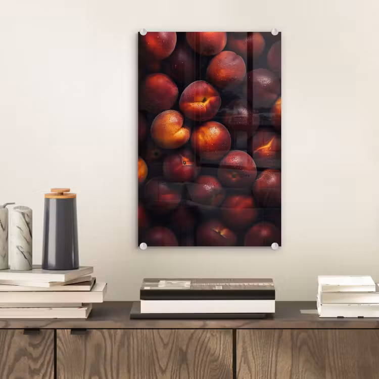 Glas schilderij - Fruit - Close up - Nectarines — 2