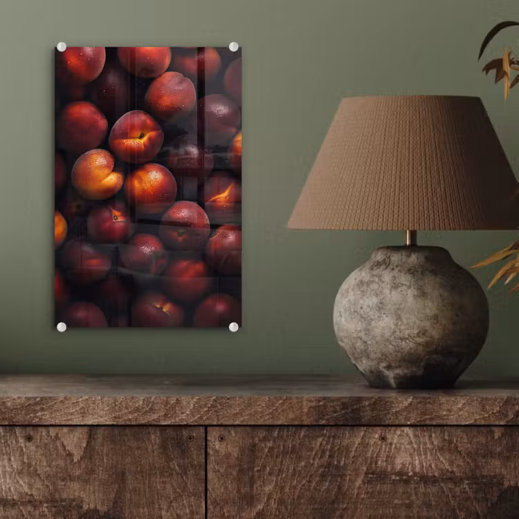 Glas schilderij - Fruit - Close up - Nectarines — 4