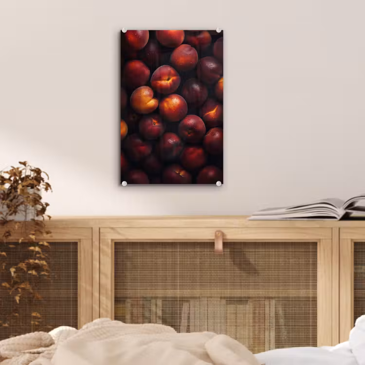 Glas schilderij - Fruit - Close up - Nectarines — 5